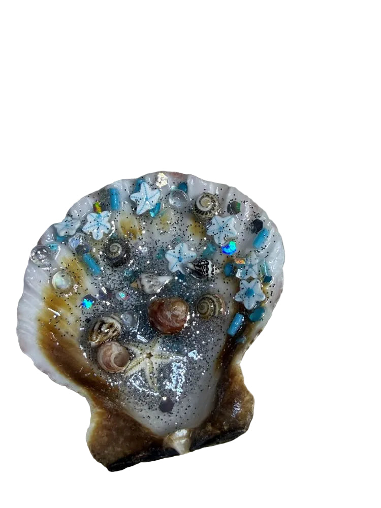 Resin Sea Shell Refrigerator Magnet Ocean Scene
