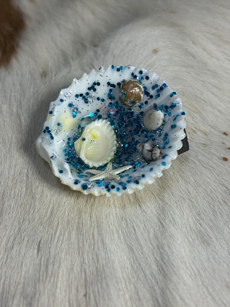Resin Sea Shell Refrigerator Magnet Ocean Scene