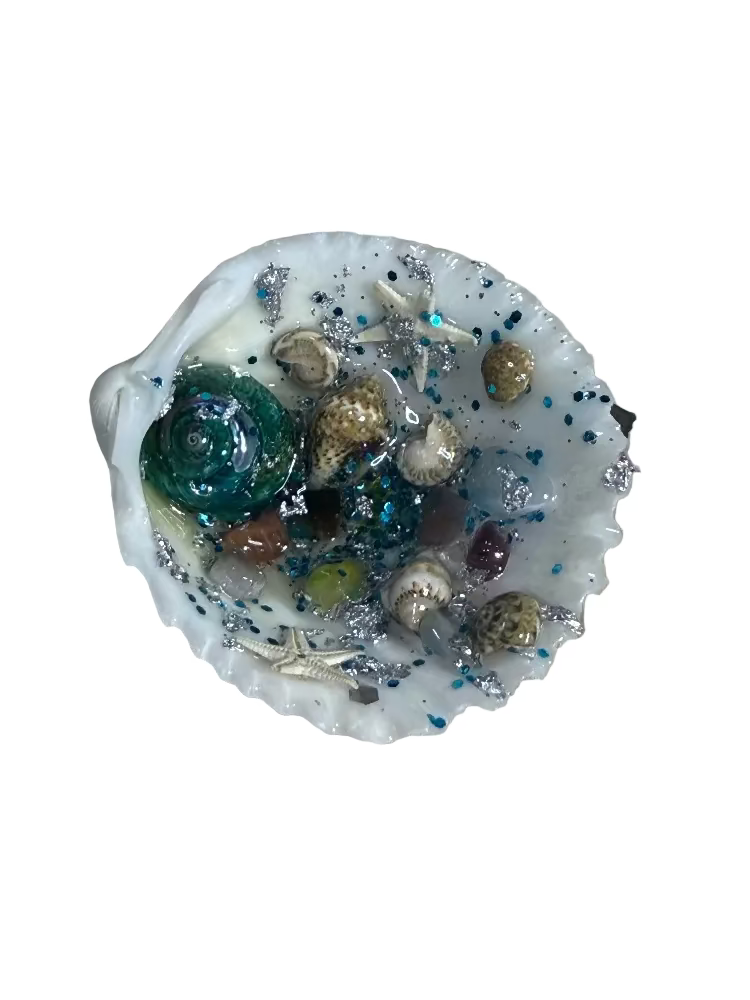Sea Shell Resin Ocean Scene Refrigerator Magnet Starfish Shells