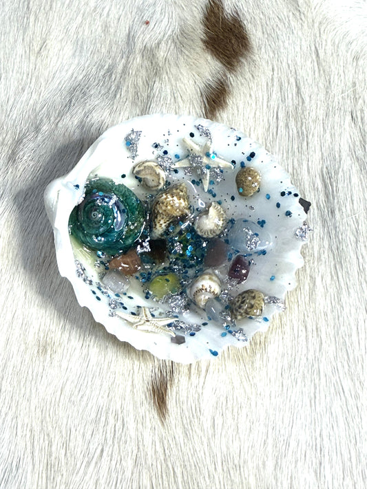 Sea Shell Resin Ocean Scene Refrigerator Magnet Starfish Shells