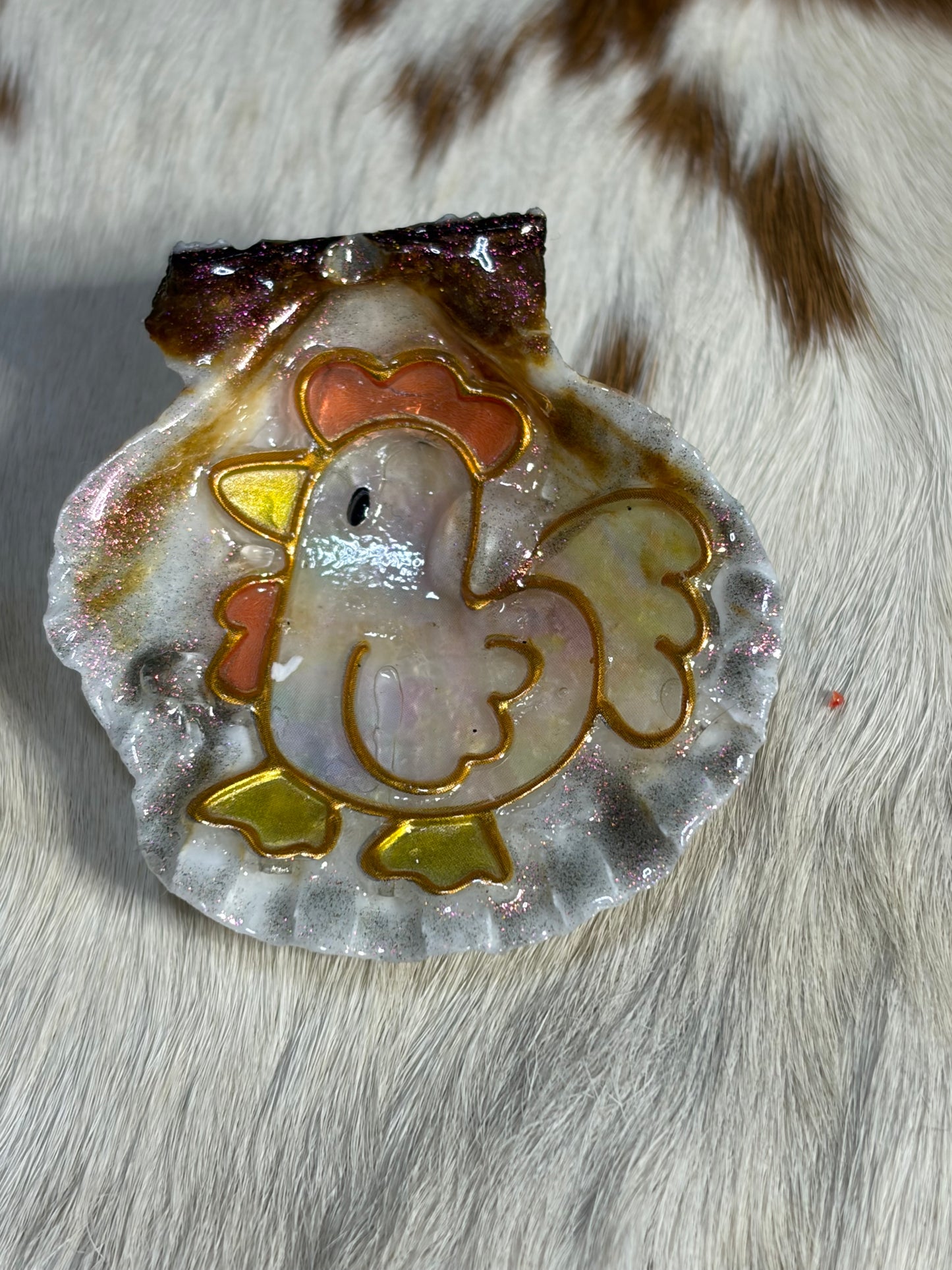 Sea Shell Resin Refrigerator Magnet Chicken