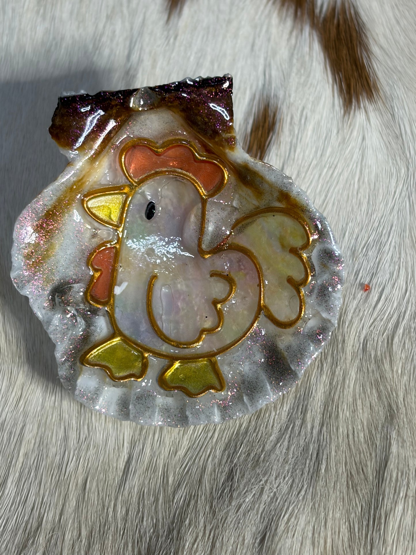 Sea Shell Resin Refrigerator Magnet Chicken