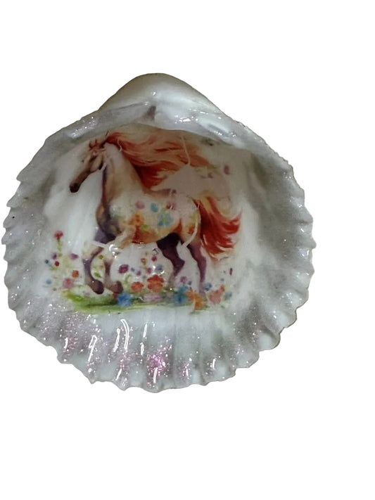 Sea Shell Horse Theme Resin Refrigerator Magnet