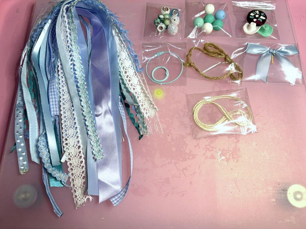 Riibbon Bag Charm Kit Blue