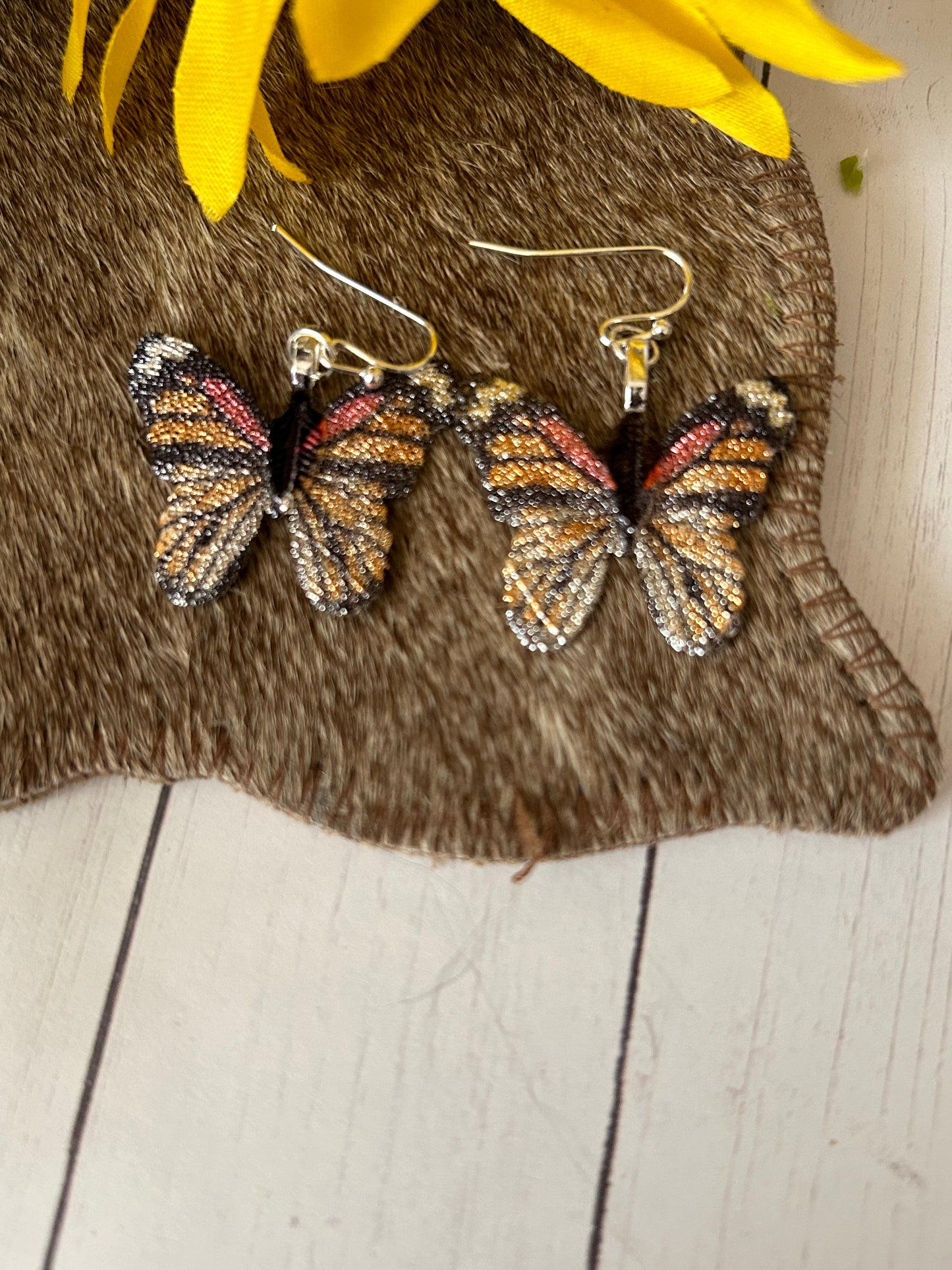 Colorful Butterfly Glittery Earrings