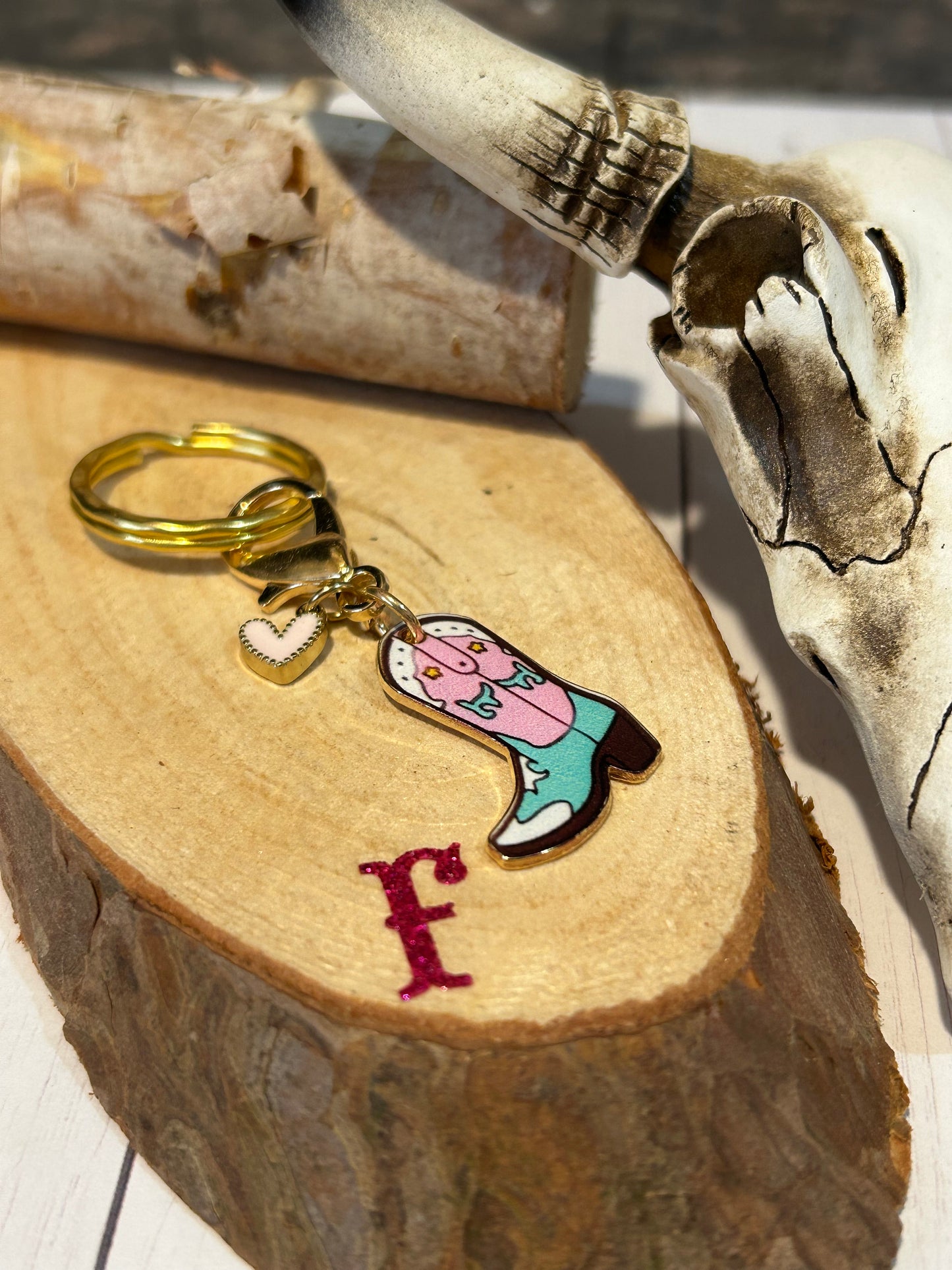 Western Boot Keychains- Bag Charms