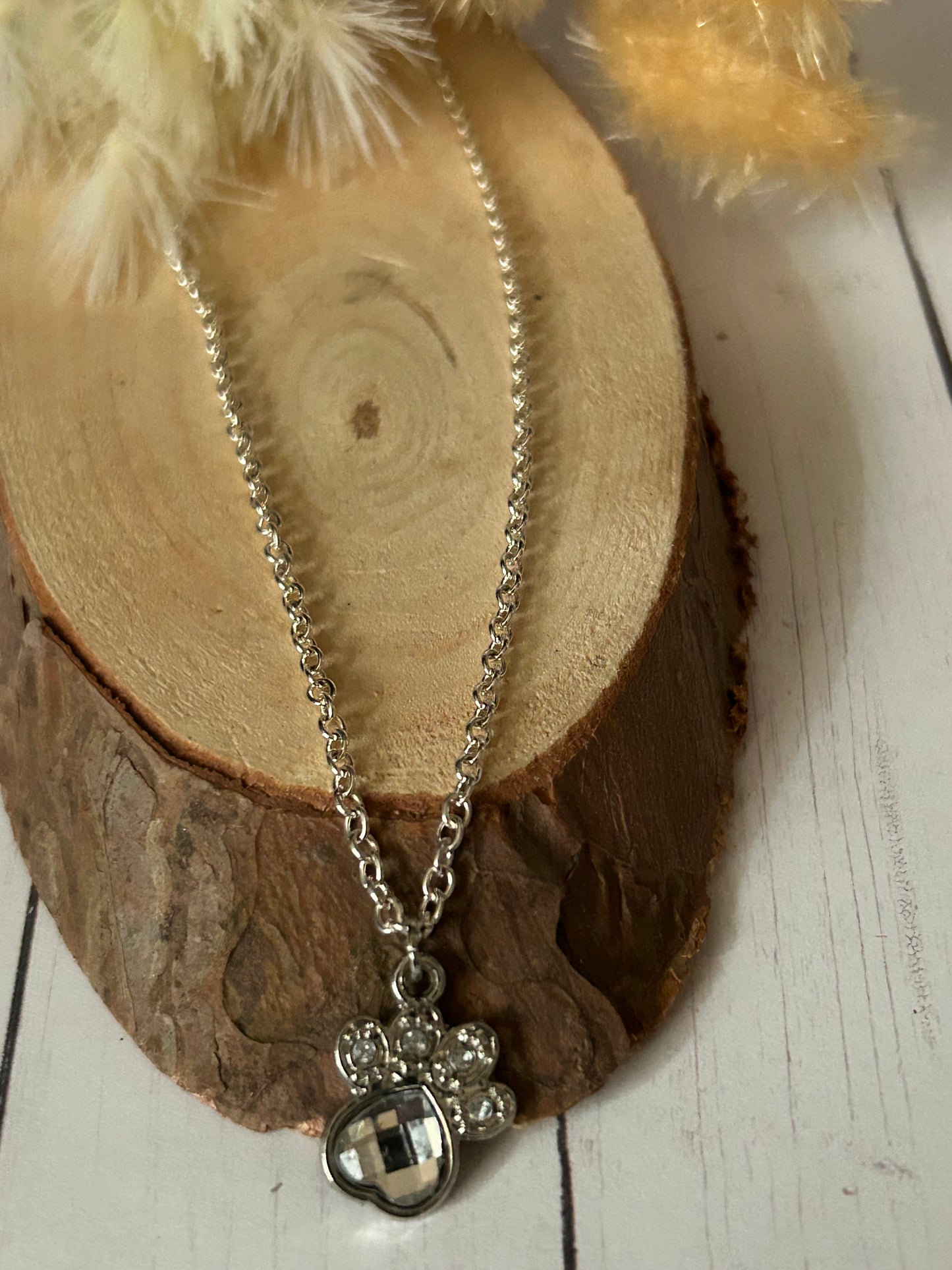 Puppy Dog Footprint Charm Necklace