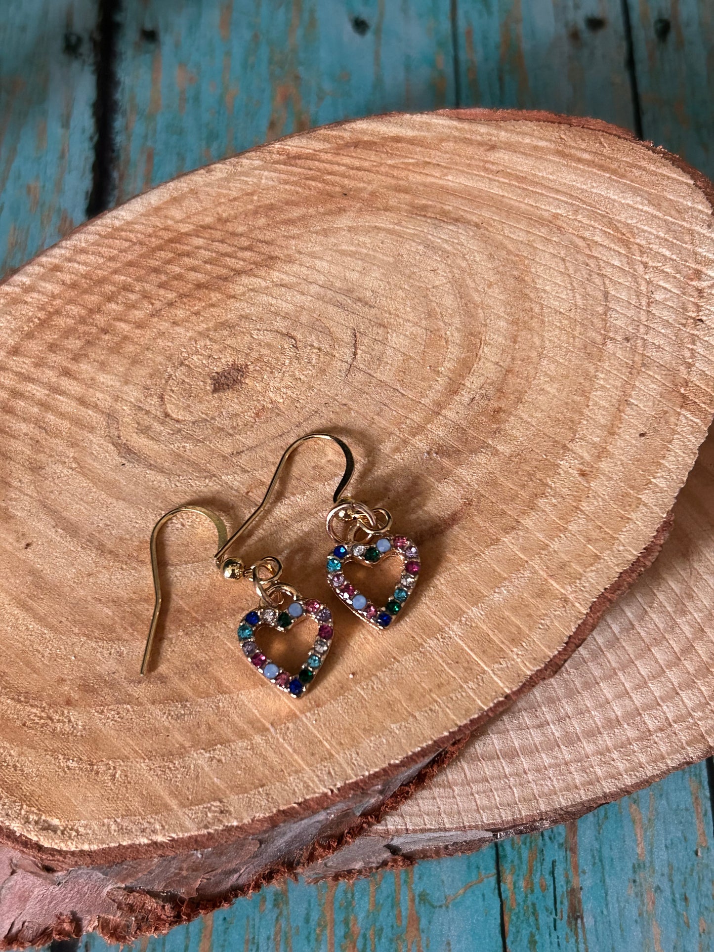 Heart Sharp Rhinestones Earrings