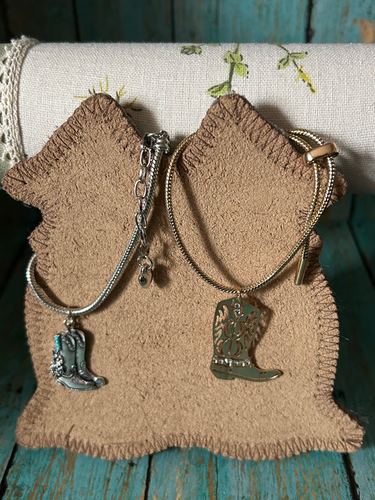 Western Boots Charm Bracelets Two Styles