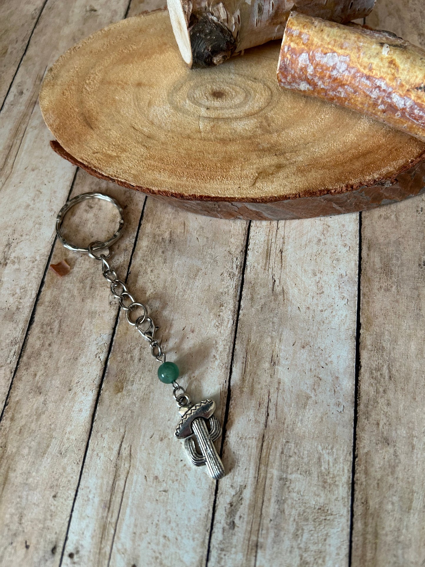 Beads and Cactus Keychains