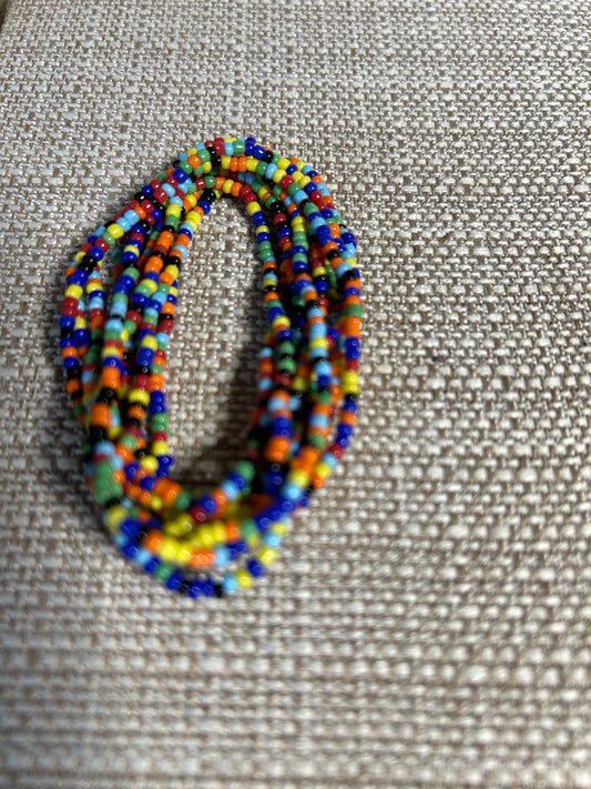 Western Seed Bead Bracelet 10 Pieces Assorted Colors