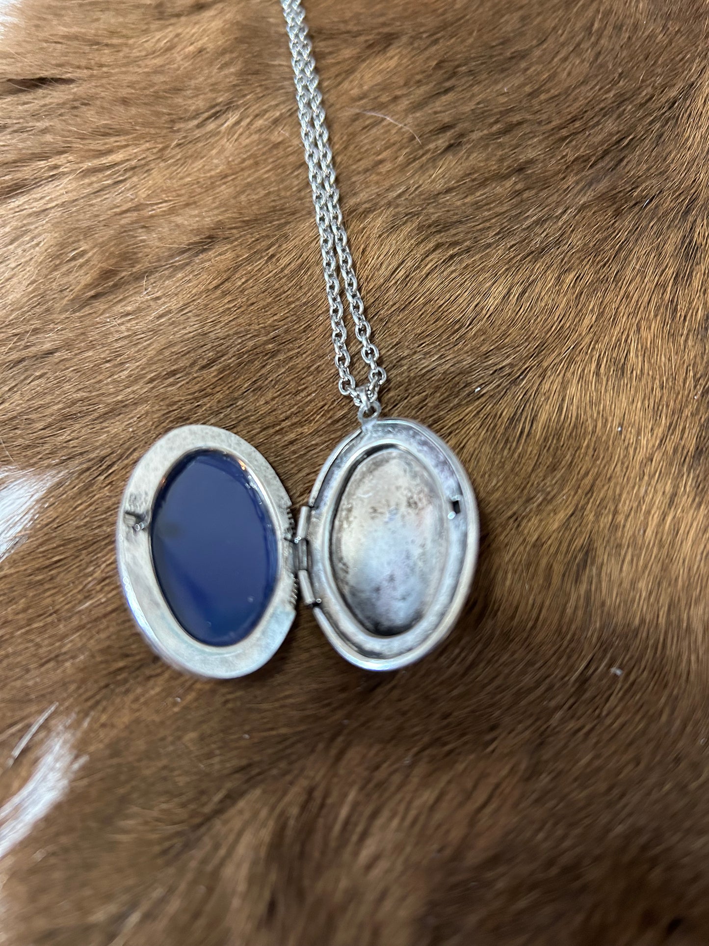 Western Horse Head Cameo Locket Necklace