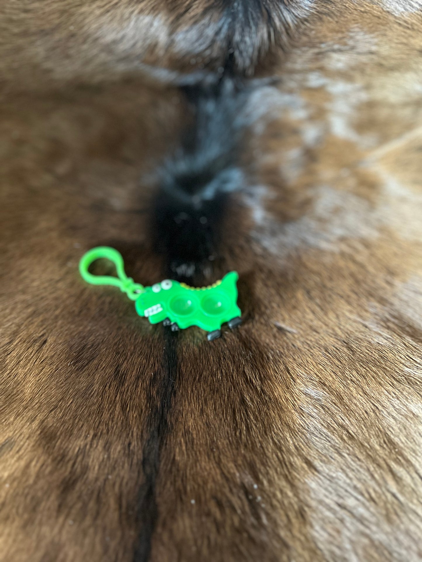 Kids Cartoon Dino Finger Punch Backpack Keychain