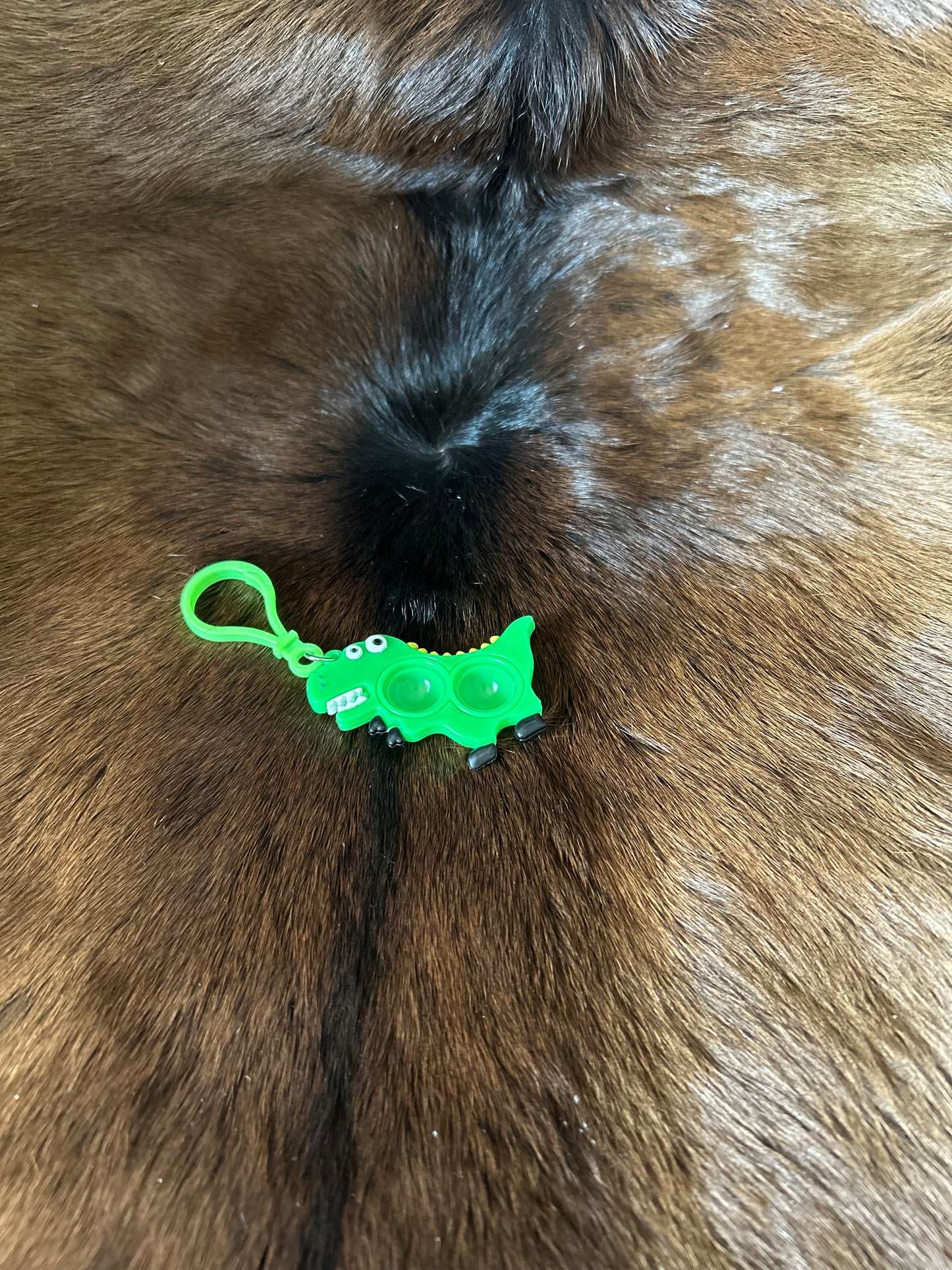 Kids Cartoon Dino Finger Punch Backpack Keychain