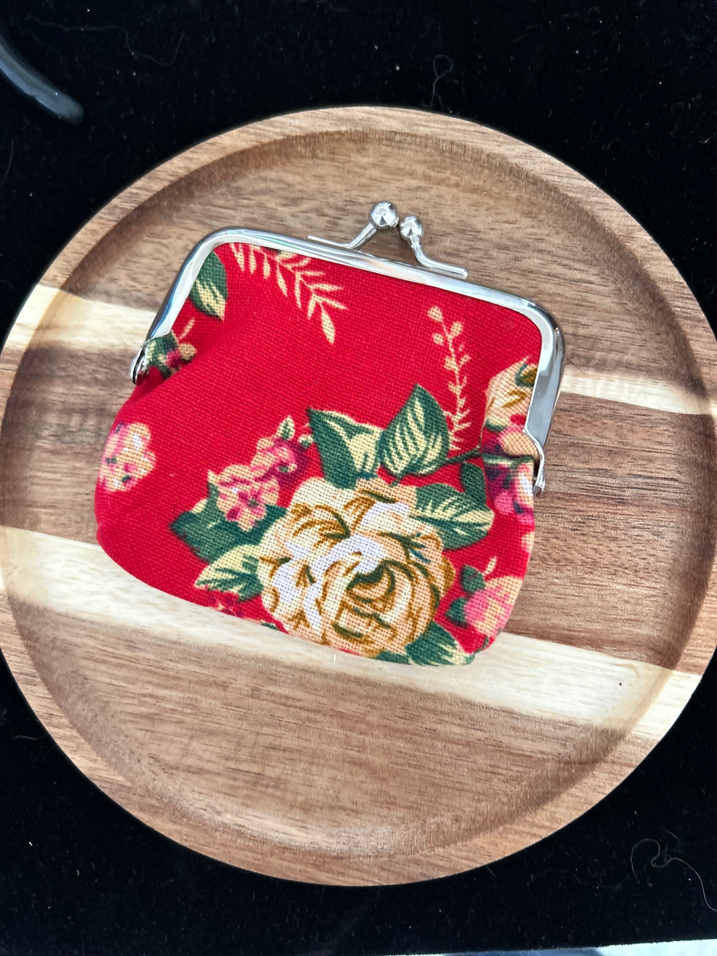 Women's Flower Cotton Buckle Coin Purses