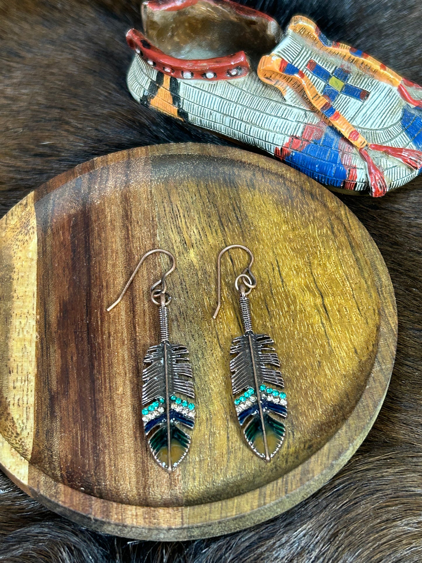 Indiana Feather Dangle Earrings