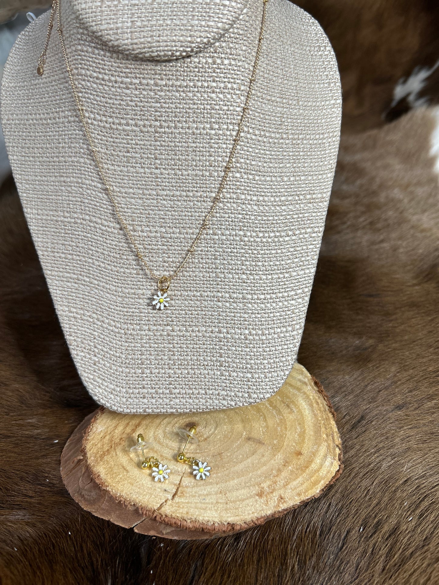 Girls White Seed Bead Necklace Star Charm