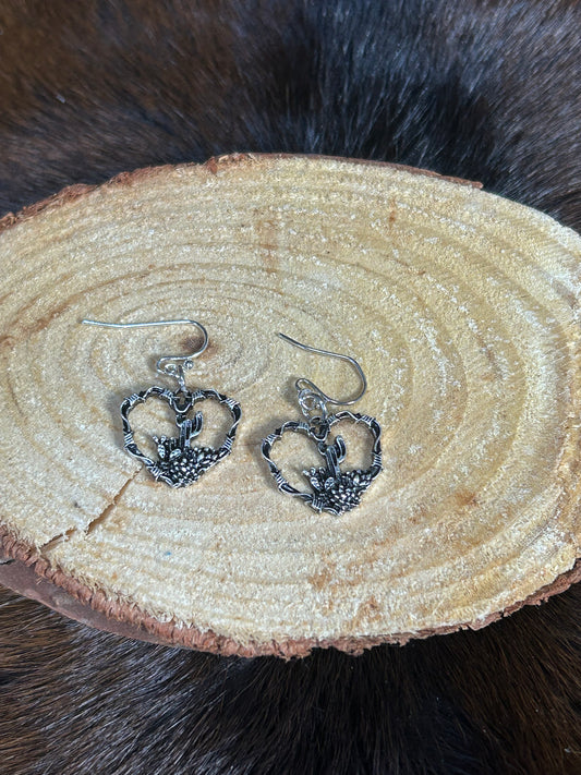 Western Cactus Dangle Earrings
