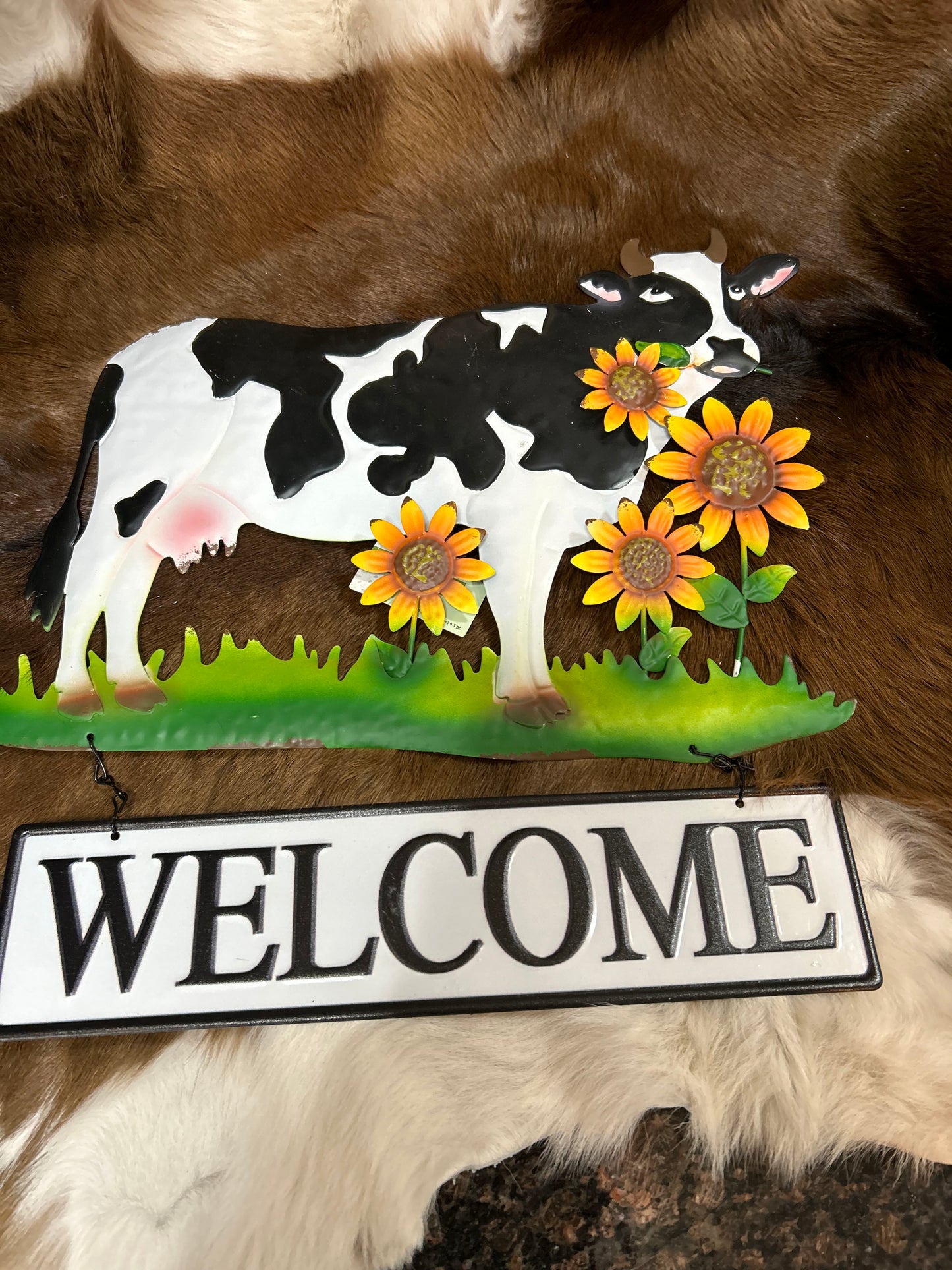Indoor Outdoor Rooster Welcome Sign Farmhouse Pig Sign Cow Sign