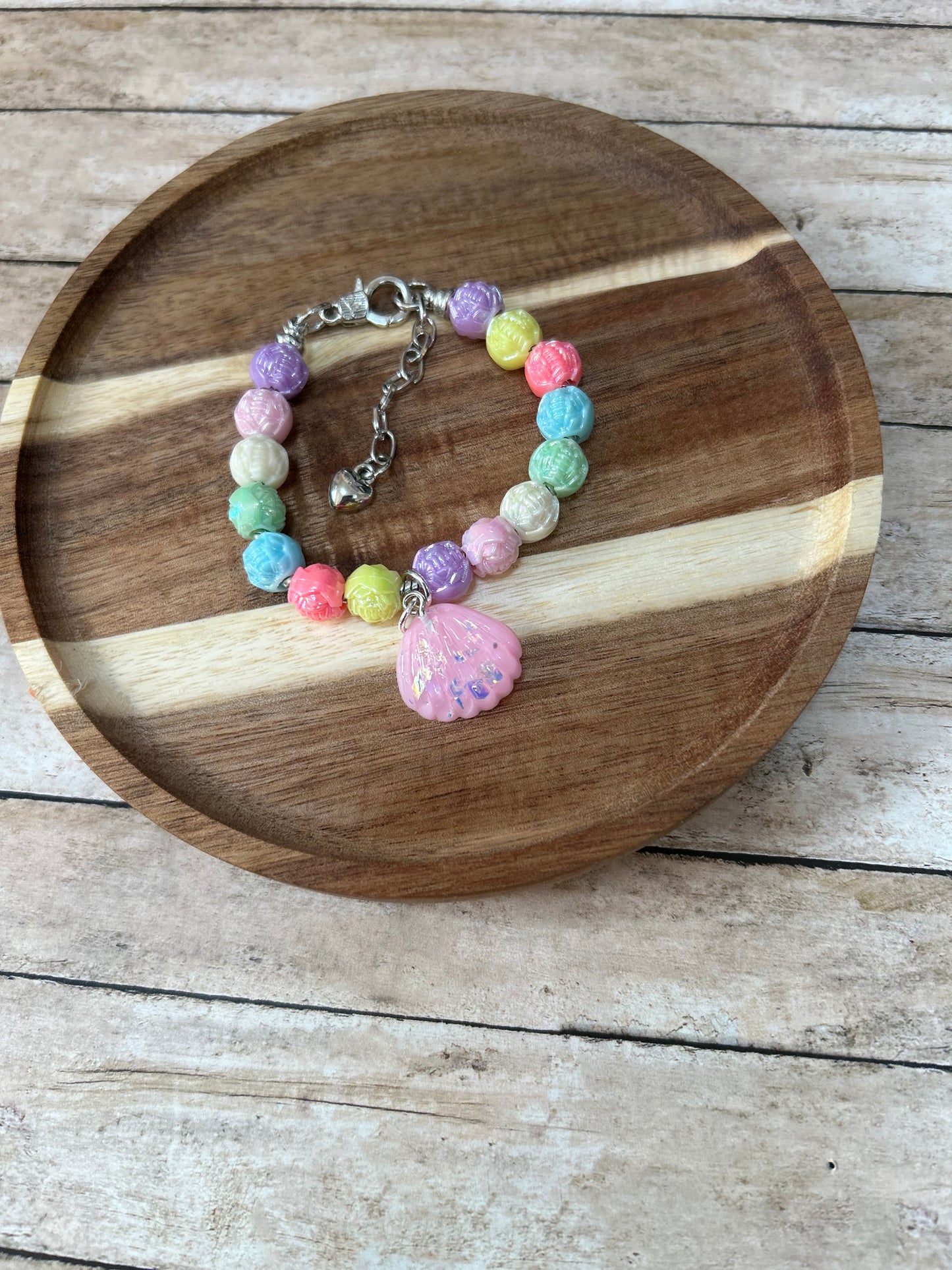 Youn Girls Beaded Bracelet Sea Shell Cartoon Octpus