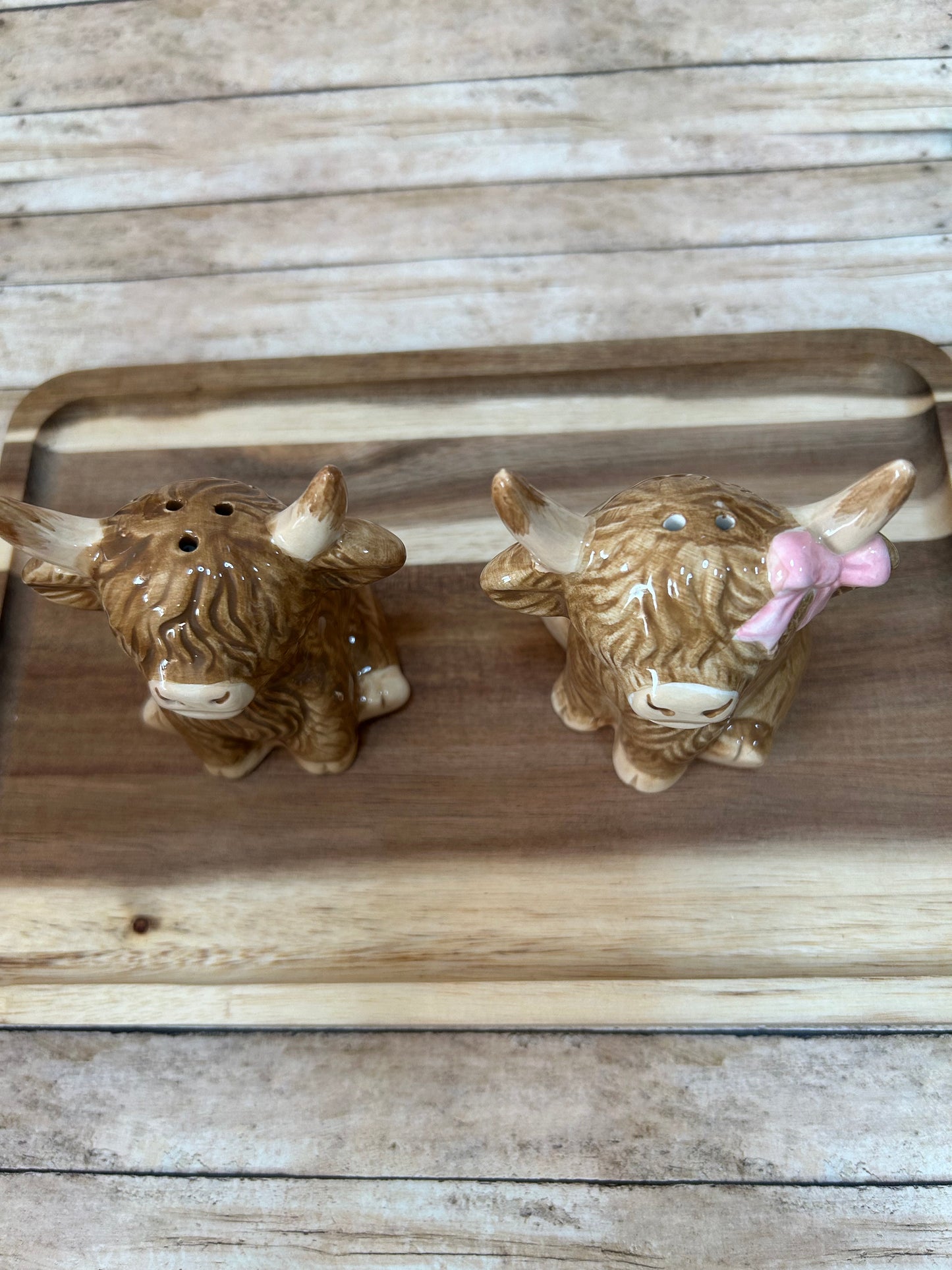 Highland Cow Salt & Pepper Shakers