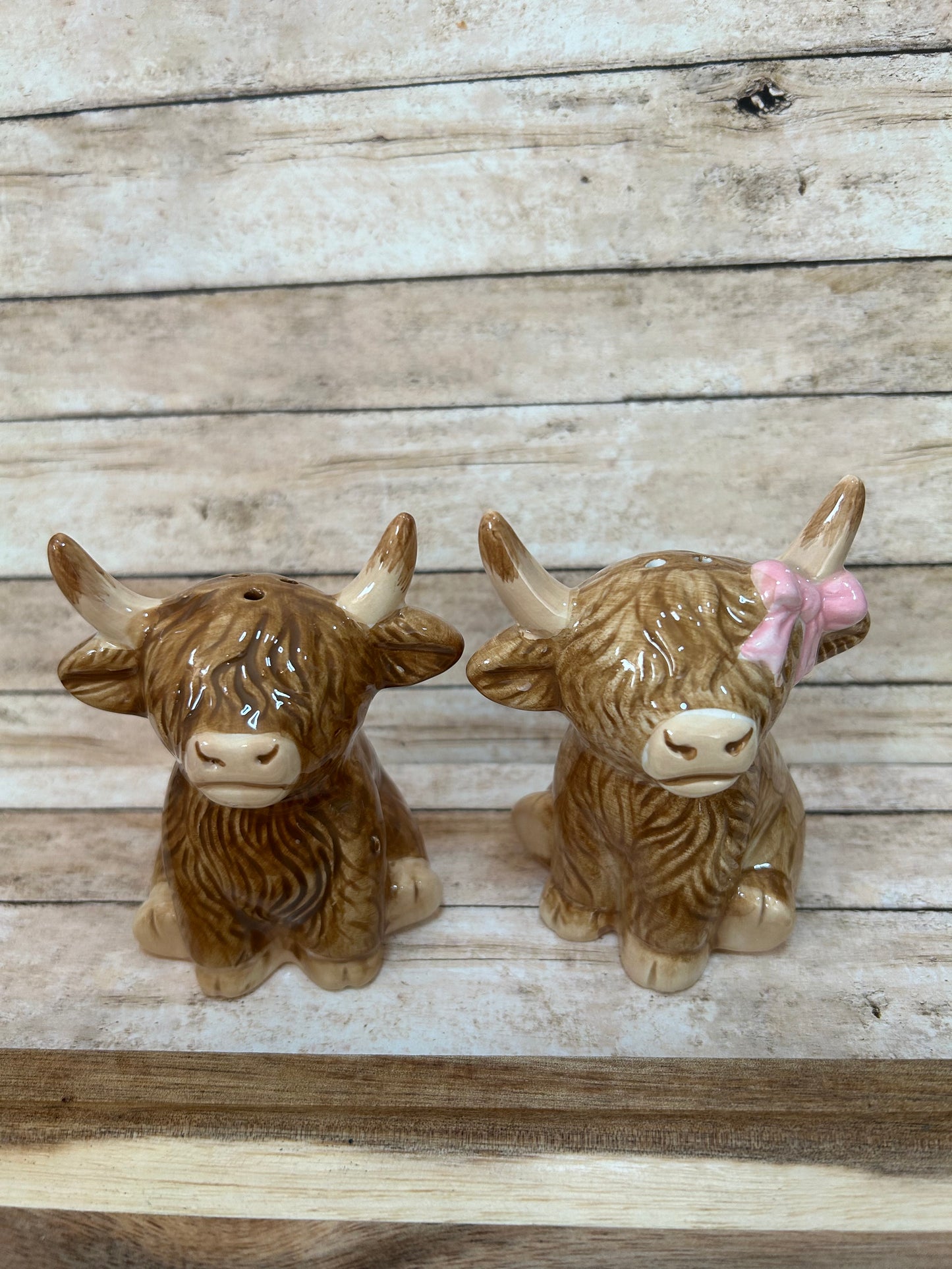 Highland Cow Salt & Pepper Shakers