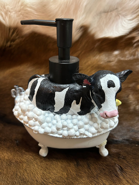 Cow Bath Tub Soap Pump Bathroom Kitchen