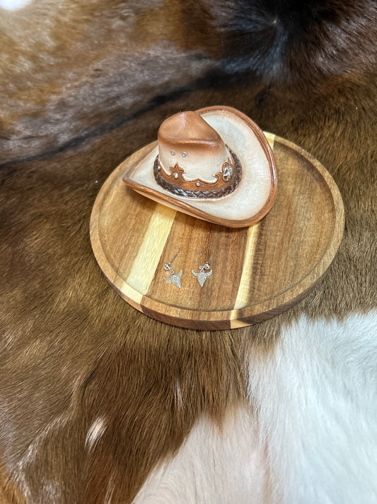 Tiny Steer Head Silver Stud Earrings Young Girls