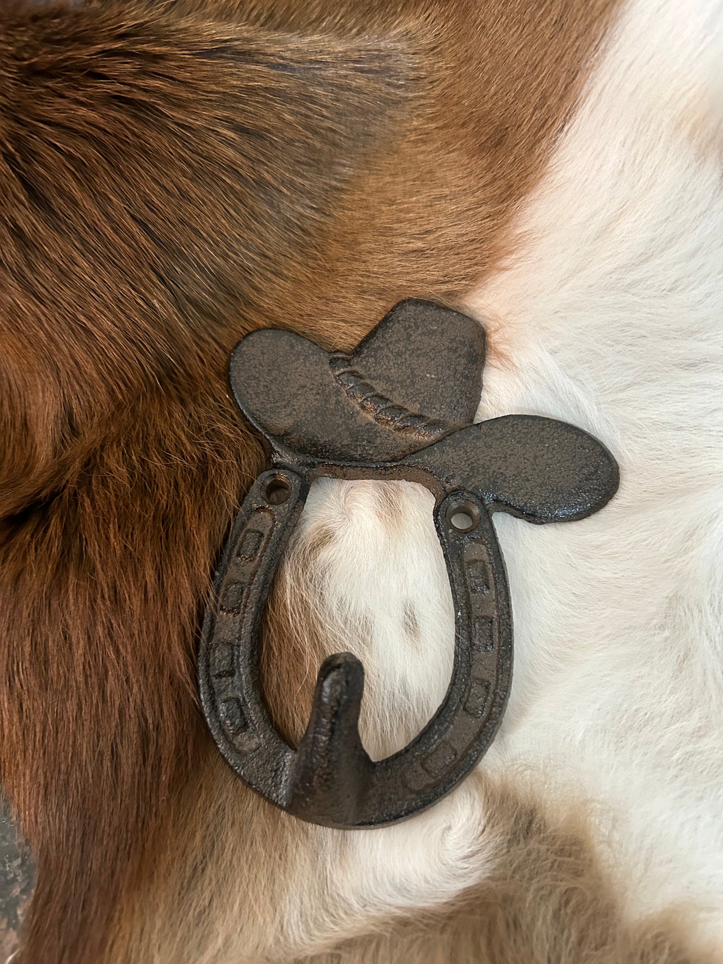 Cowboy Horseshoe Hanger Western Decor scarves Hats