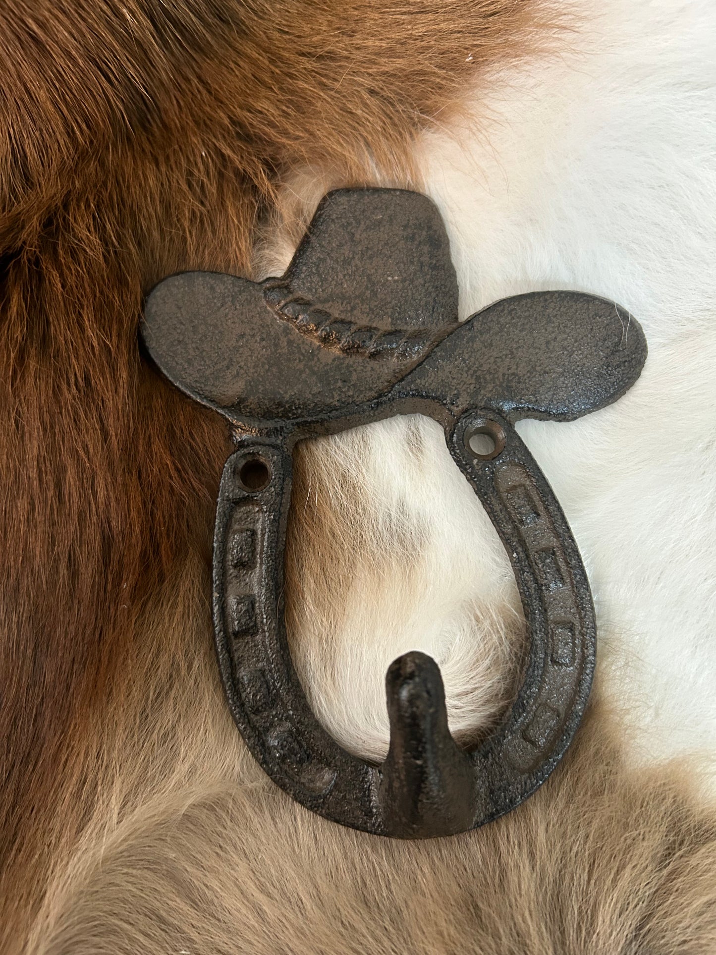 Cowboy Horseshoe Hanger Western Decor scarves Hats