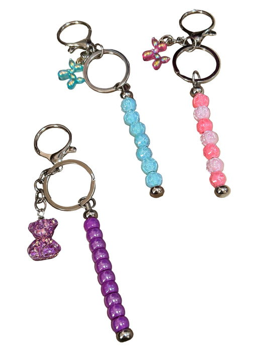 Beaded Keychains Balloon Dogs Bear Bag Charm Purse Charm Backpack Charm