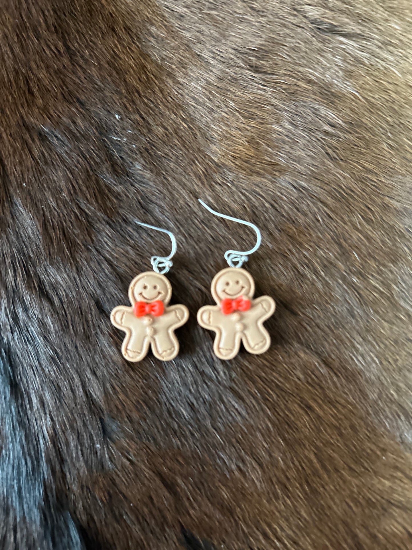 Ginger Bread Dangle Earrings Christmas Earrings Girls