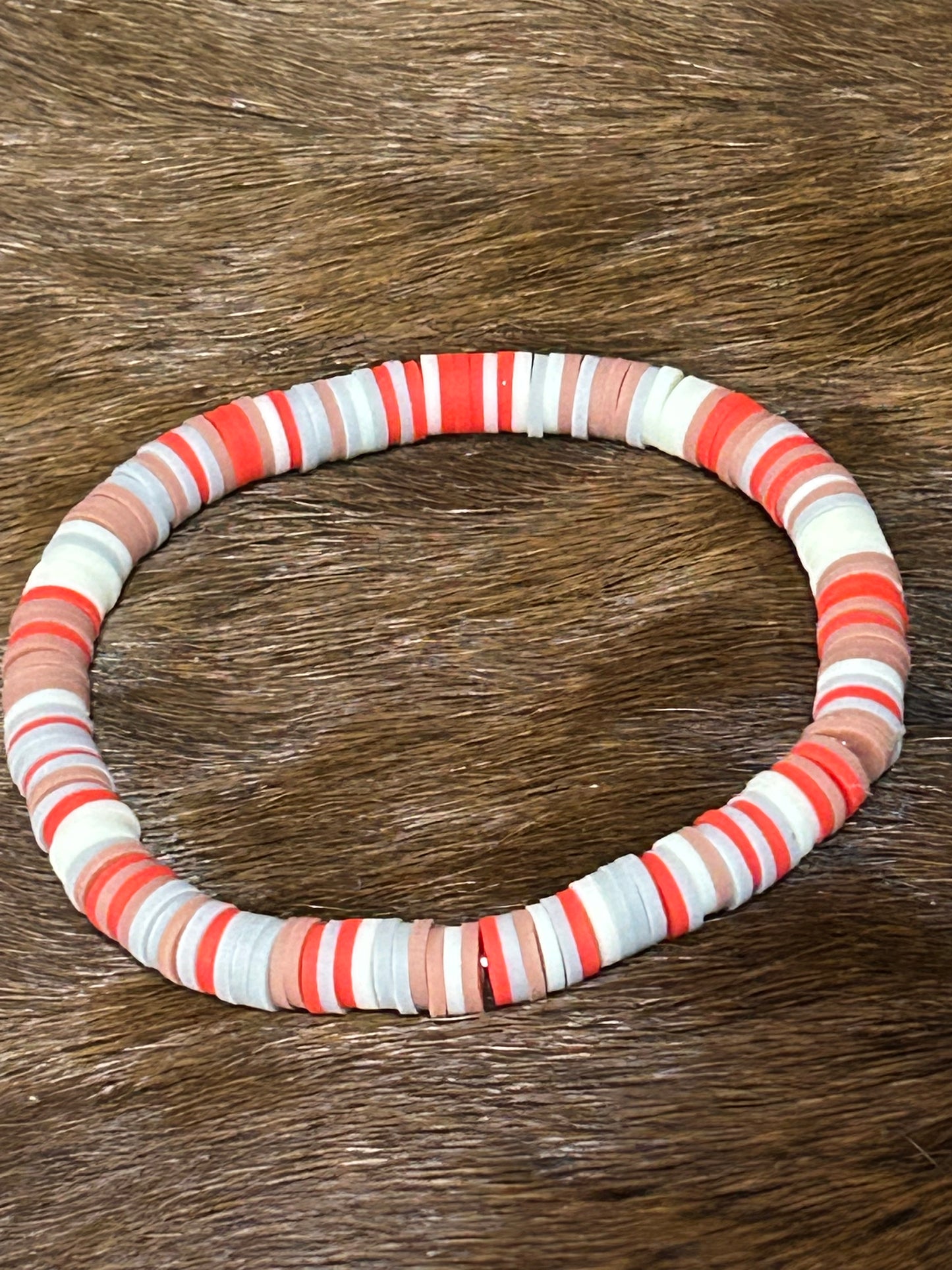 Summer Sunset Clay Stretch Bracelet