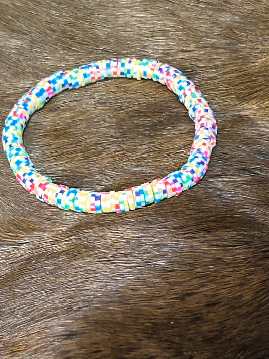 Summer Fun Clay Beaded Bracelet