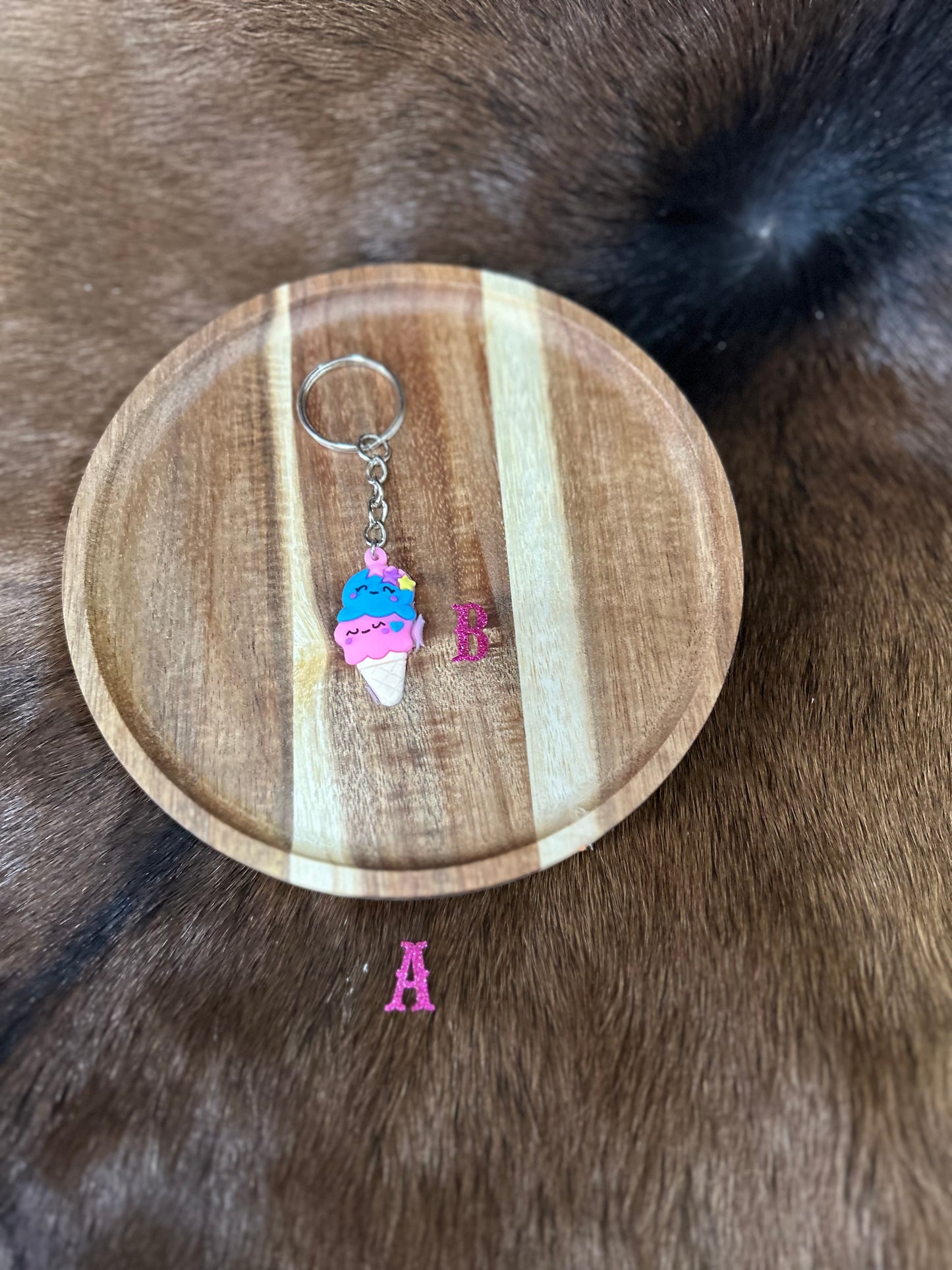 Childrens Ice Cream Bars Ice Cream Cone Key Chain Bag Charm