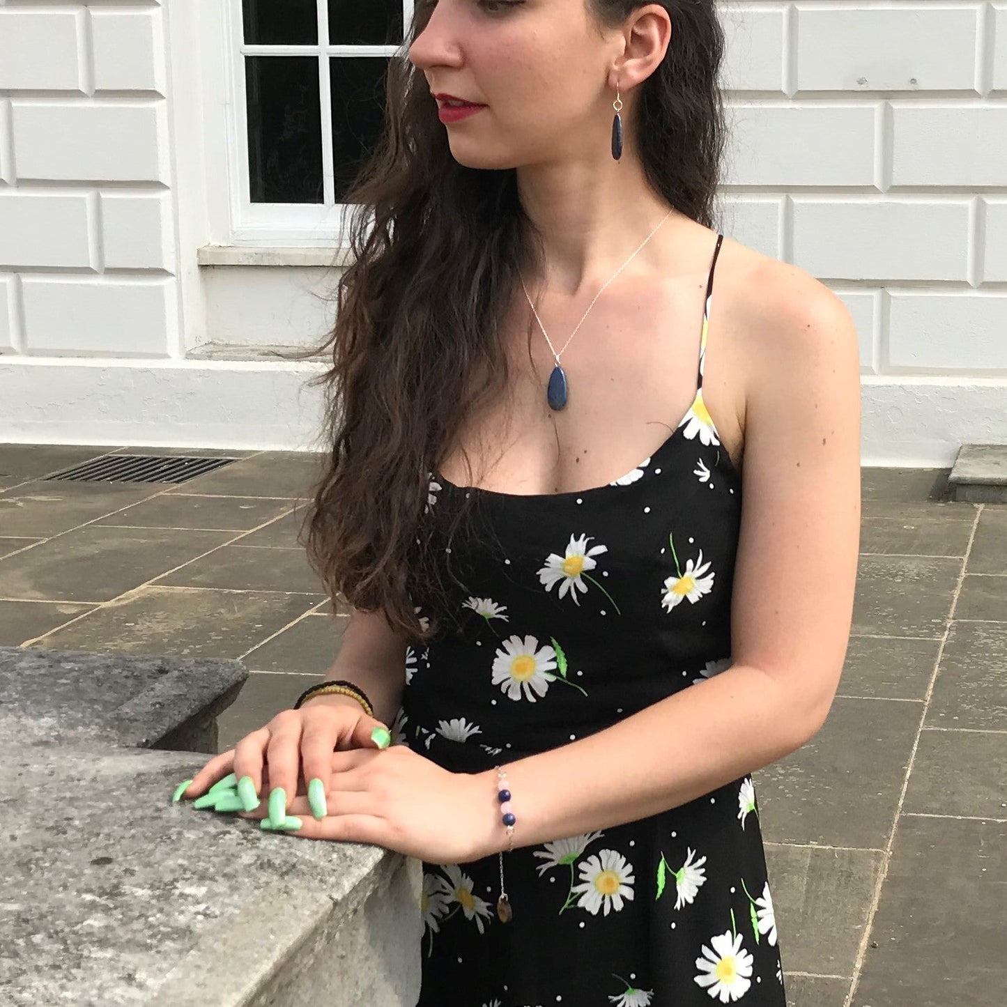 Rose Quartz and Lapis Lazuli Bracelet, Friendship Bracelet | by nlanlaVictory-4