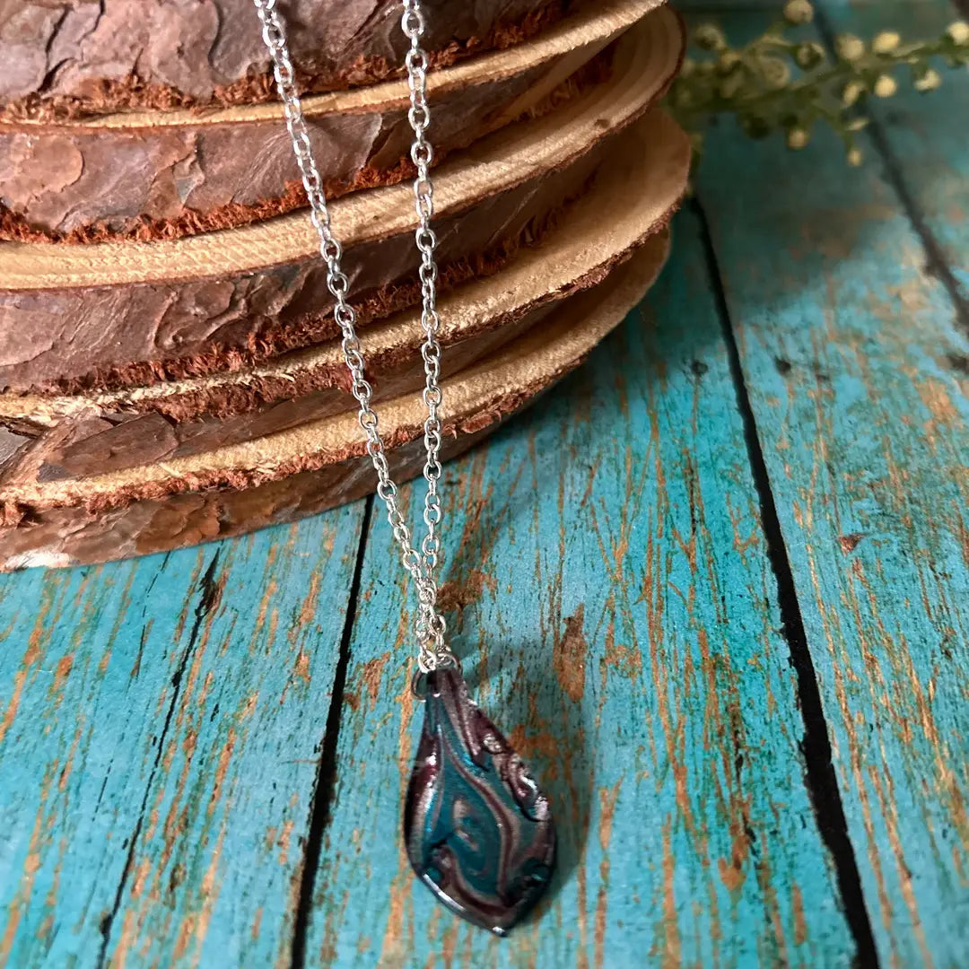 Multicolor Glass Pendent Necklace