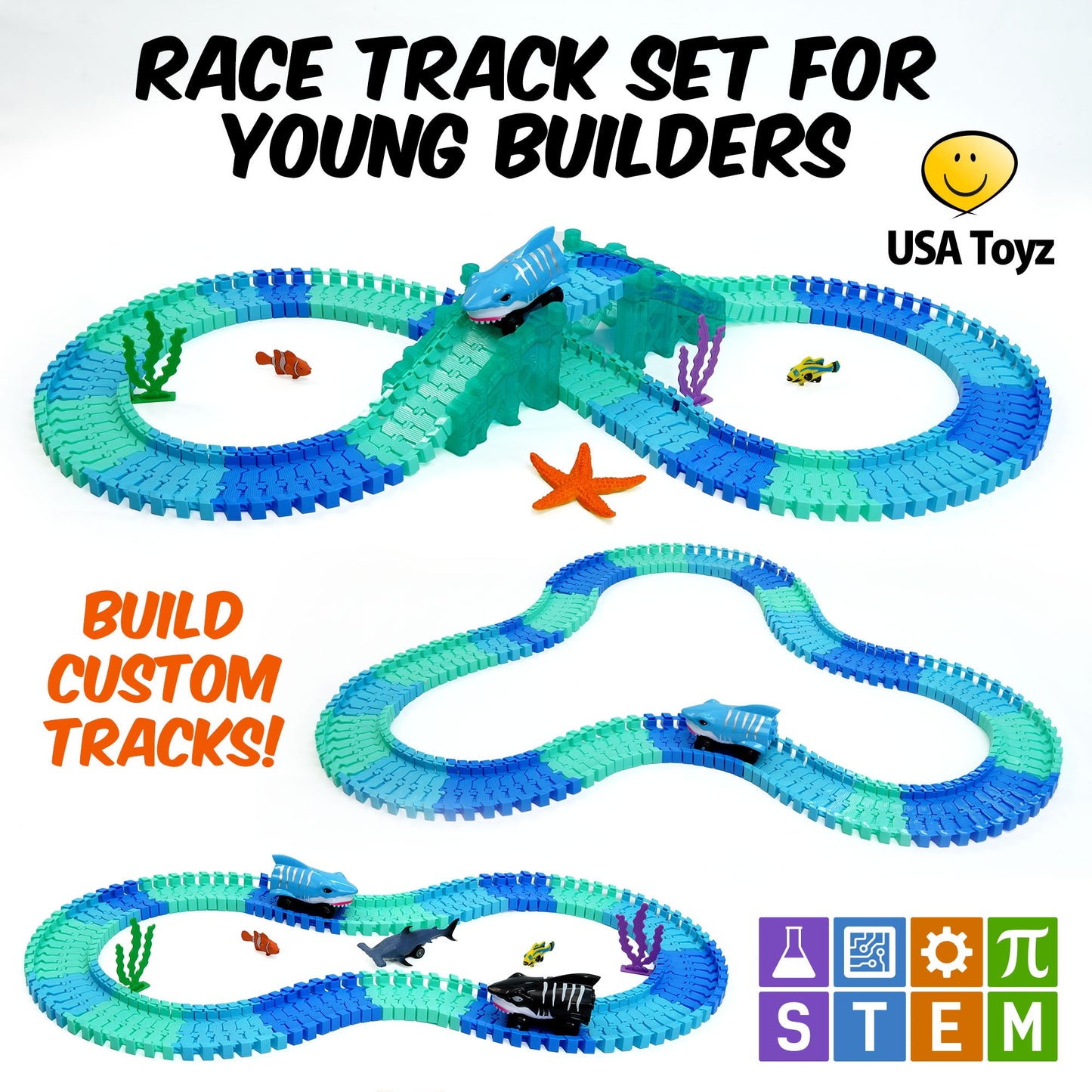 USA Toyz Ocean Race Tracks for Kids- 265pk-3