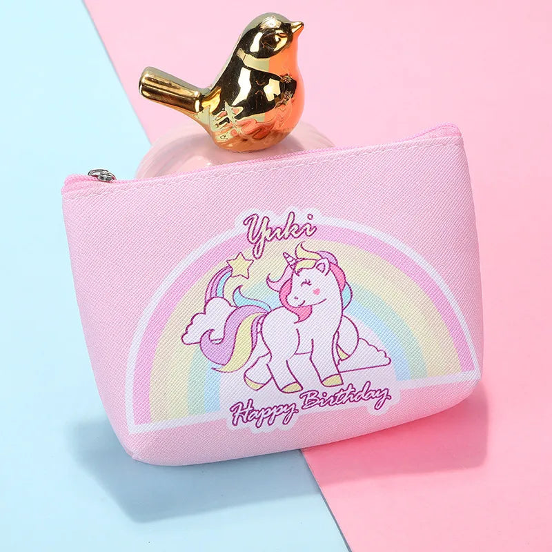 Cartoon Pu Leather Zipper Kids Wallets