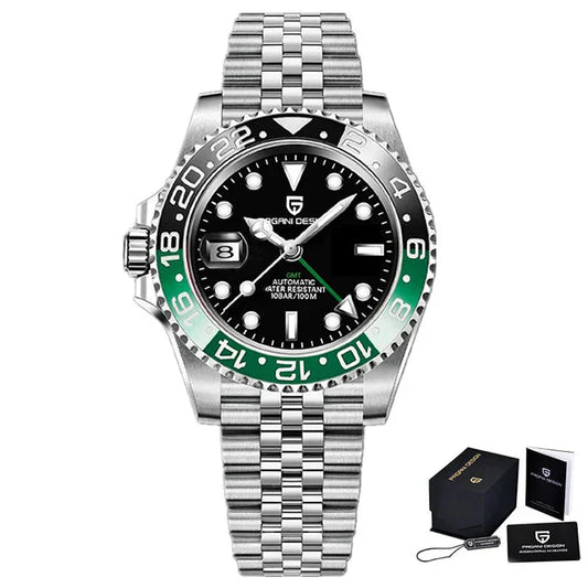 Men's Automatic Mechanical Sapphire Watch (Black Green)-0