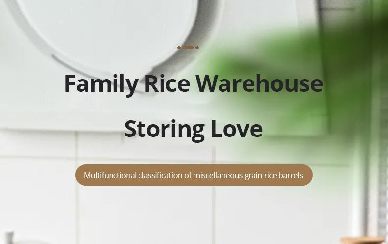 1pc Wall-Mounted Multi-Grid Food Dispenser - Large Capacity Rice Bucket-4