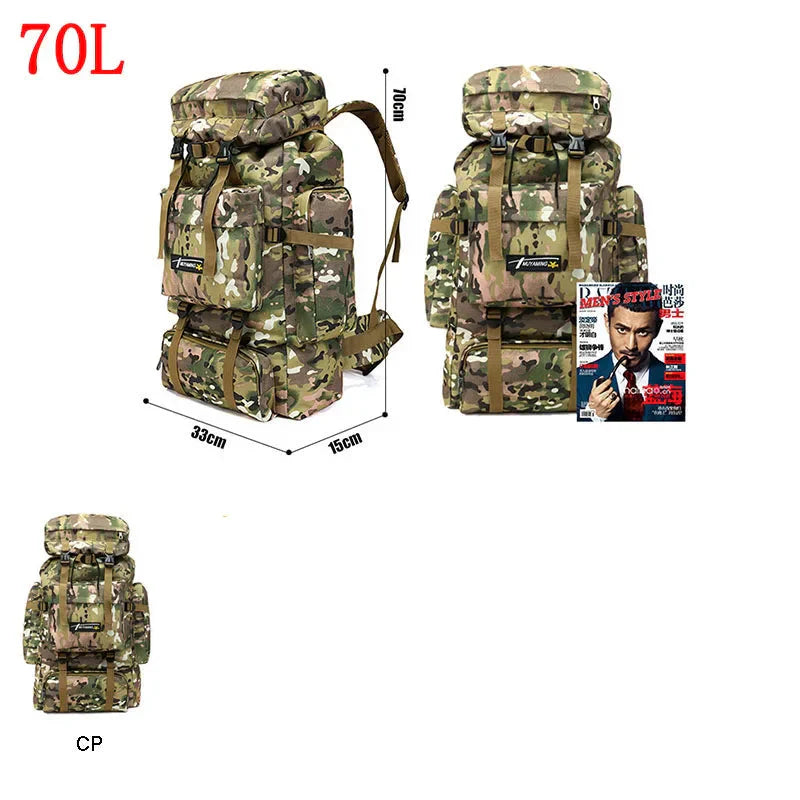 Outdoor Backpack Oxford MOLLE Rucksack Camouflage-4