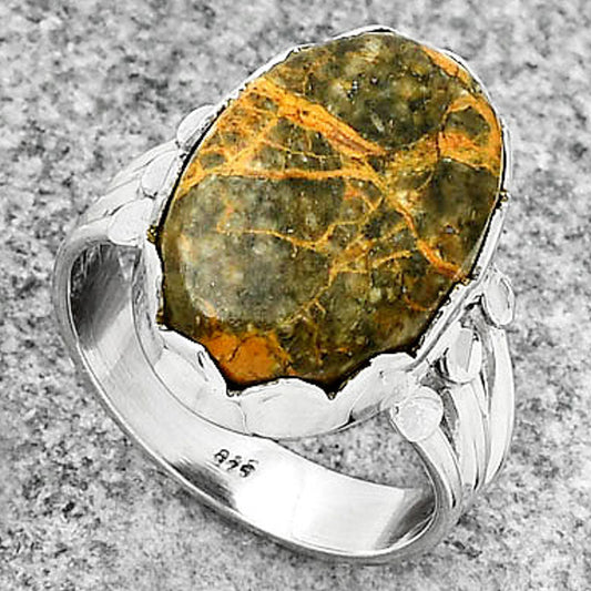 Natural Moroccan Yellow Jacket Jasper Ring size-9 R-1338 SDR184425
