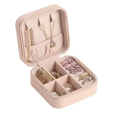 Fashion Solid Color Mini Pu Leather Jewelry Boxes