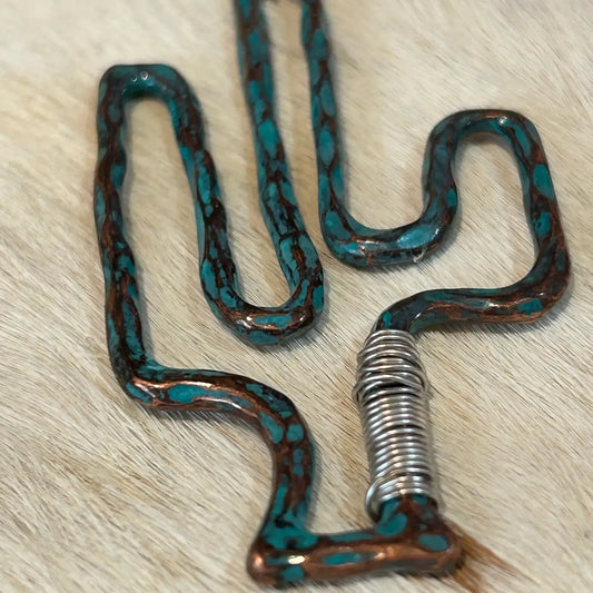 Western Cactus Keychain