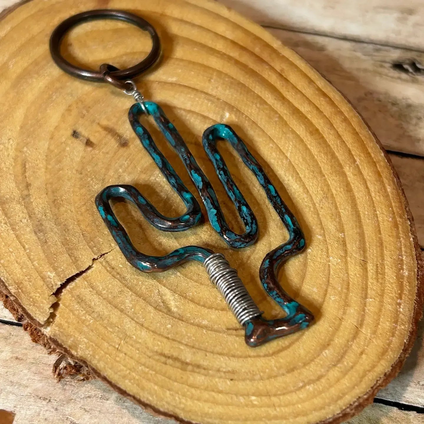 Western Cactus Keychain
