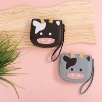 Cows Pu Leather Zipper Coin Purses Assorted Colors