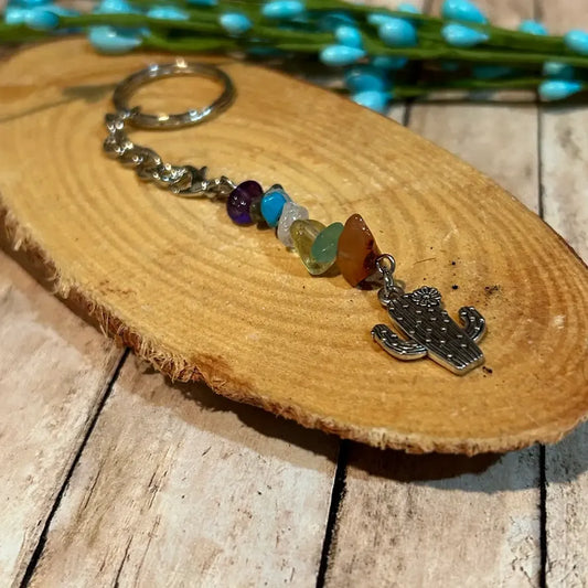 Beads and Cactus Keychains