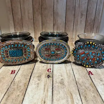 Western Buckle Tea Light Candle Holders
