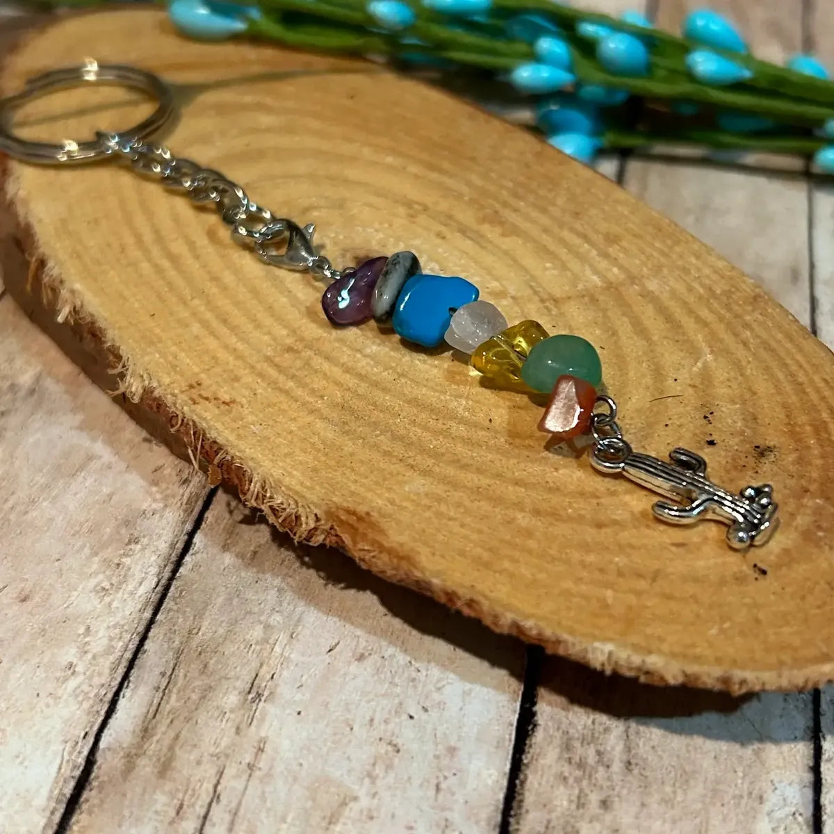 Beads and Cactus Keychains